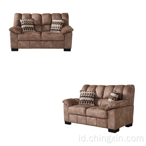 Sofa Kain Sectional Set Perabotan Sofa Ruang Tamu Dua Tempat Duduk